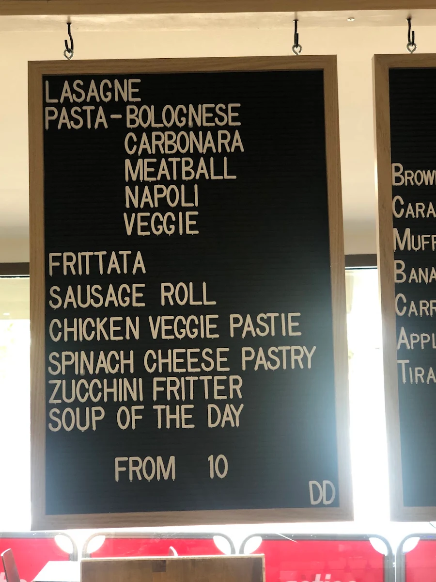 Menu, daily Dose Café on Separation