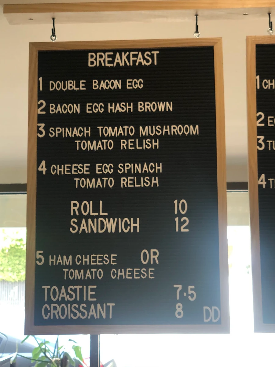 Menu, daily Dose Café on Separation
