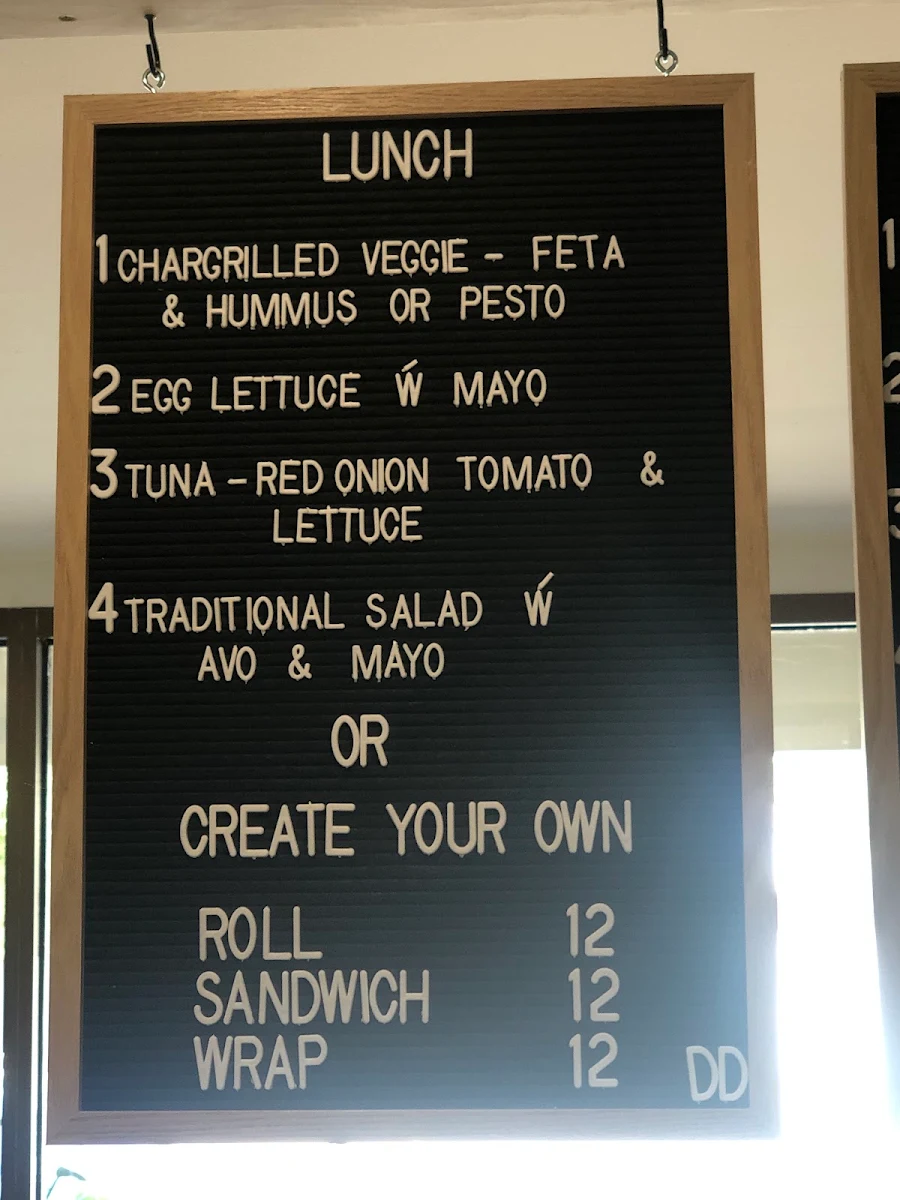 Menu, daily Dose Café on Separation