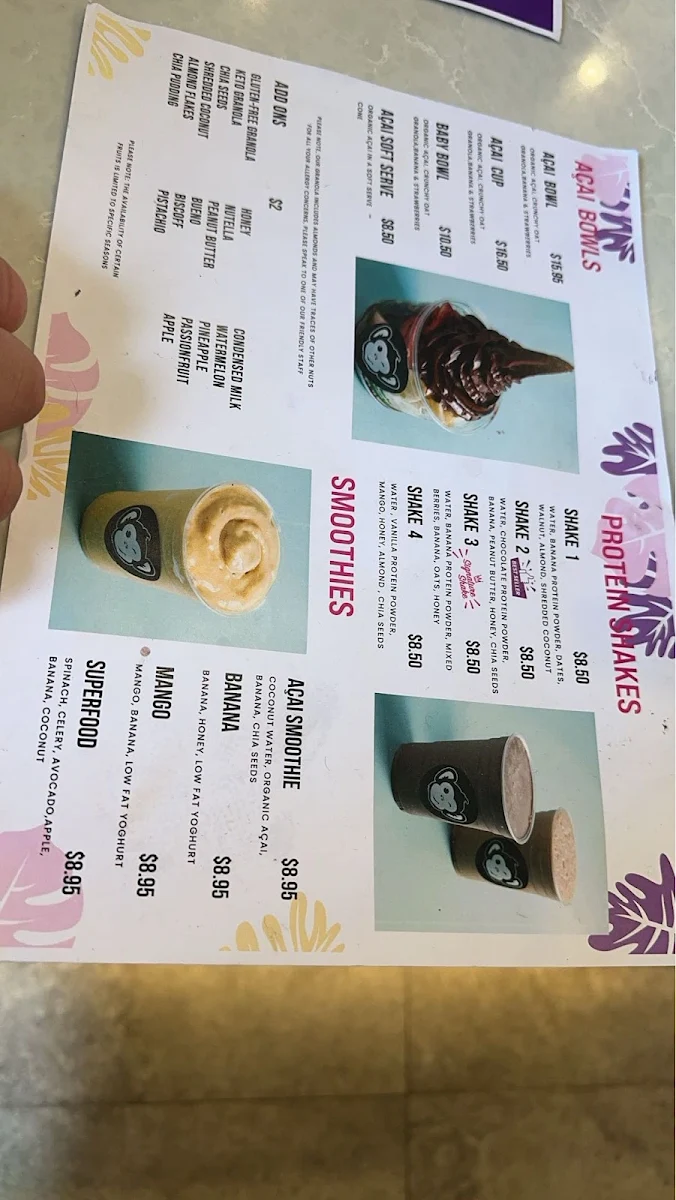 Menu, Thirsty monkey