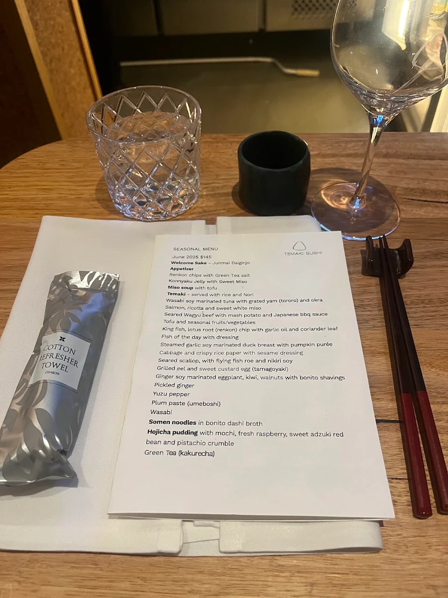 Menu, Temaki Sushi Melbourne