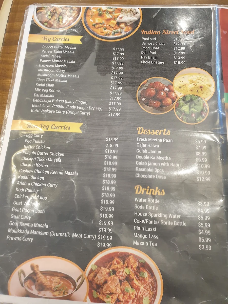 Menu, Pulao Place