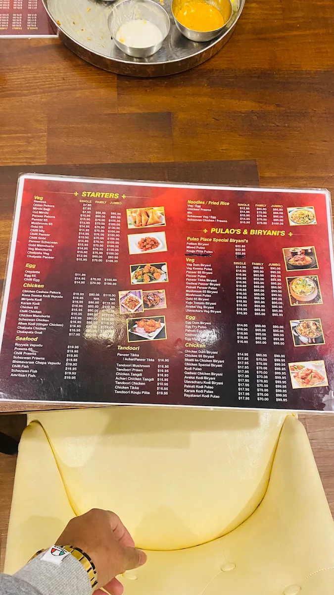 Menu, Pulao Place