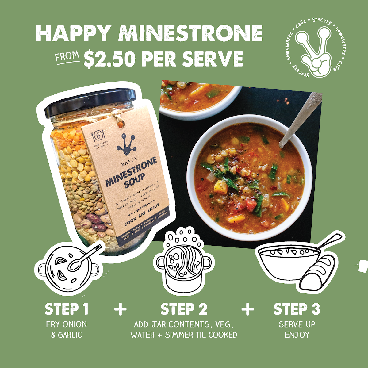 Menu, The Happy Frog
