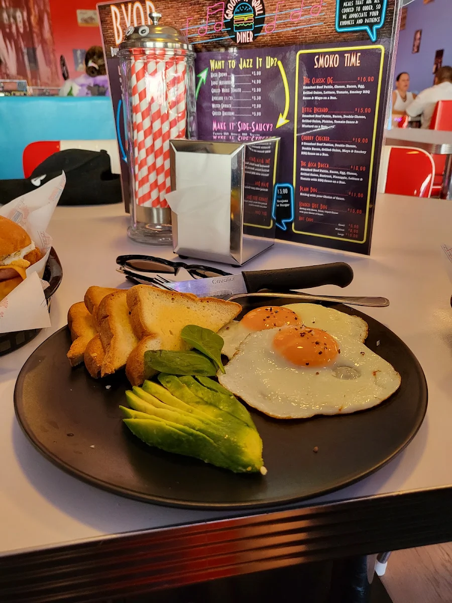 Menu, Groove 'n' Grill Diner