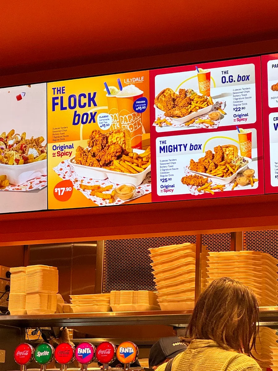 Menu, Pappa Flock - Chermside