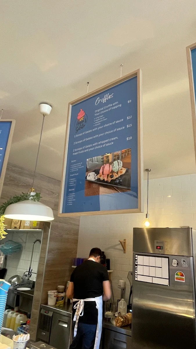 Menu, Anna’s Gelato