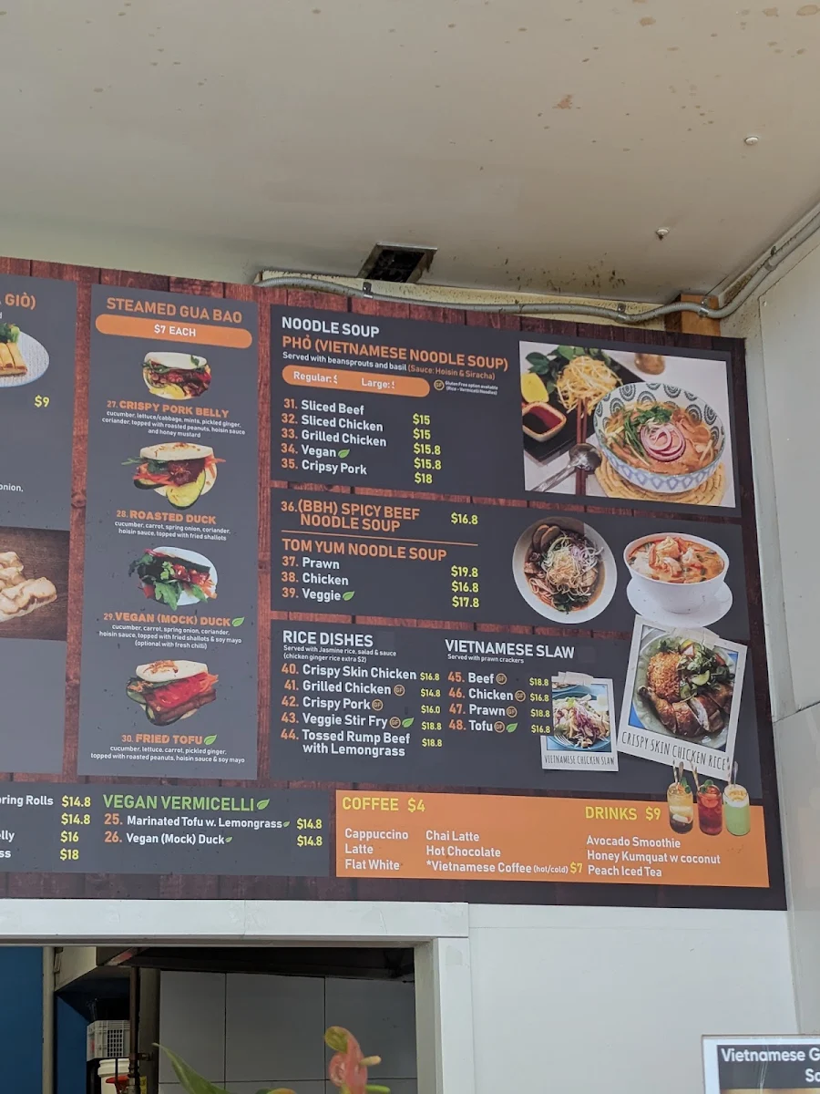 Menu, madam saigon baguette