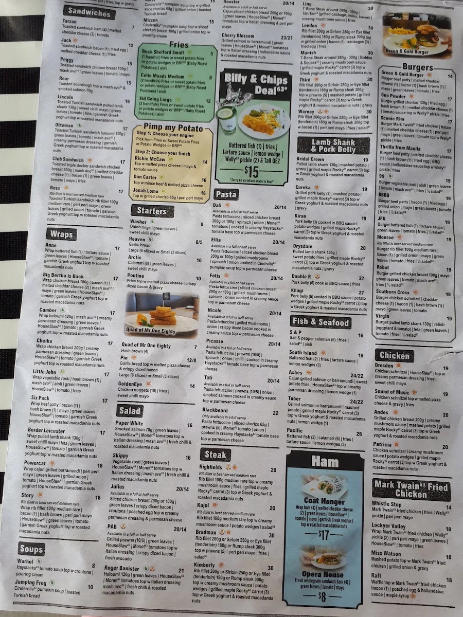 Menu, Cafe 63 Morayfield