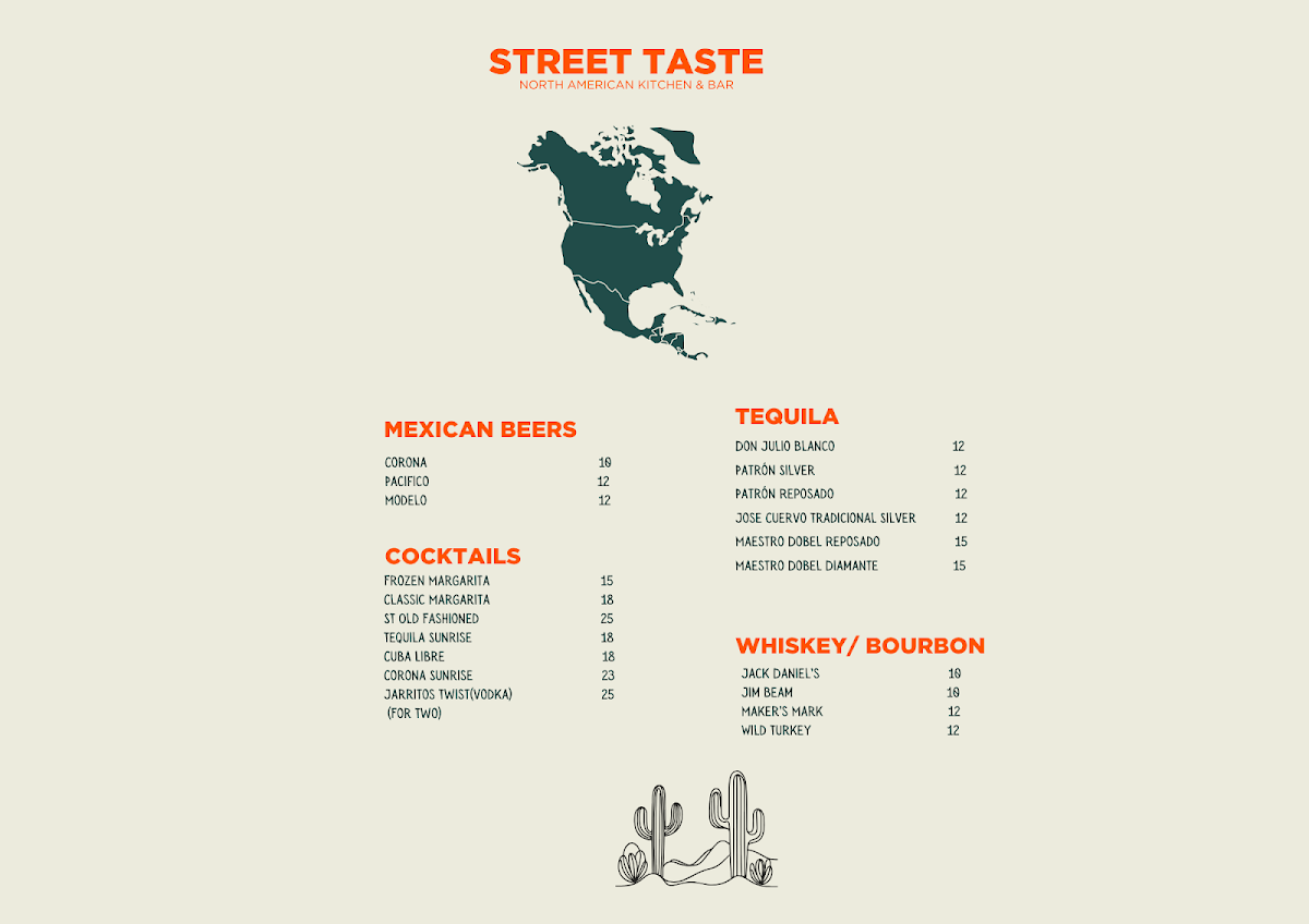 Menu, Street Taste - Carlton