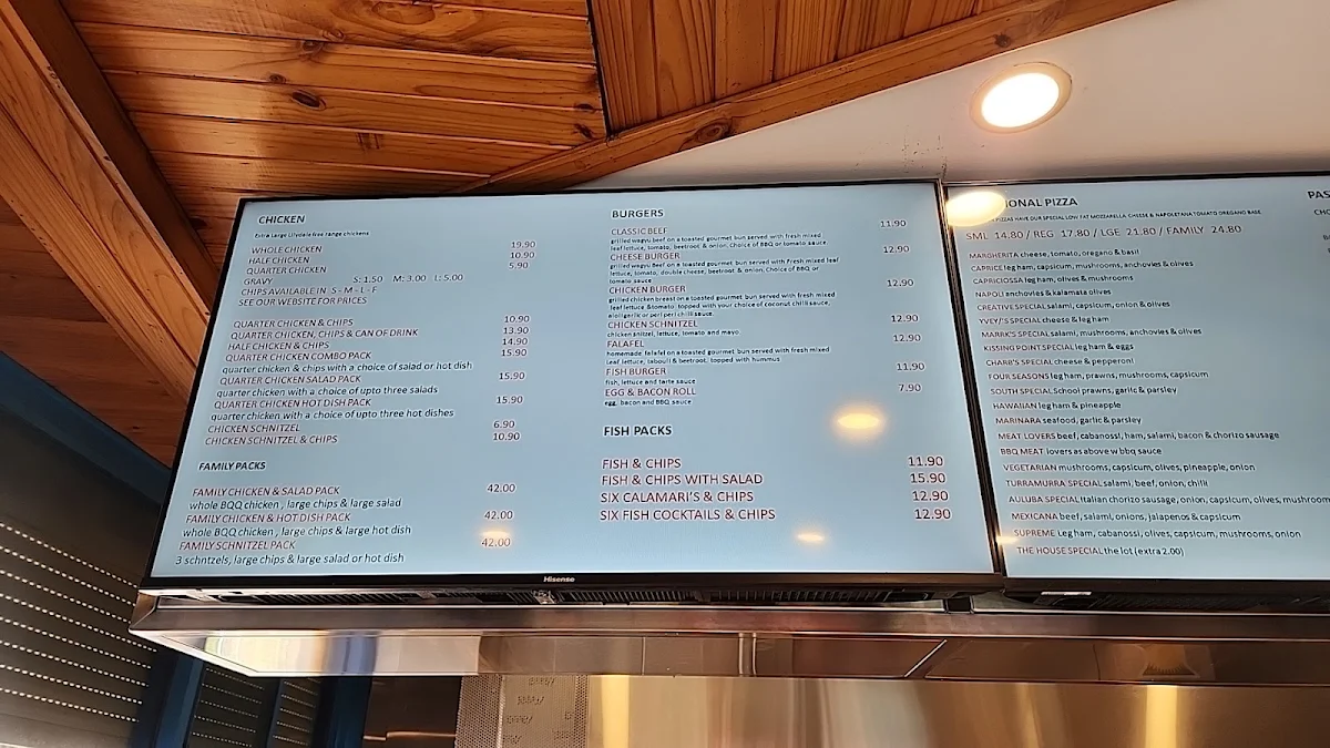Menu, Creative Gourmet Pizza and Grill