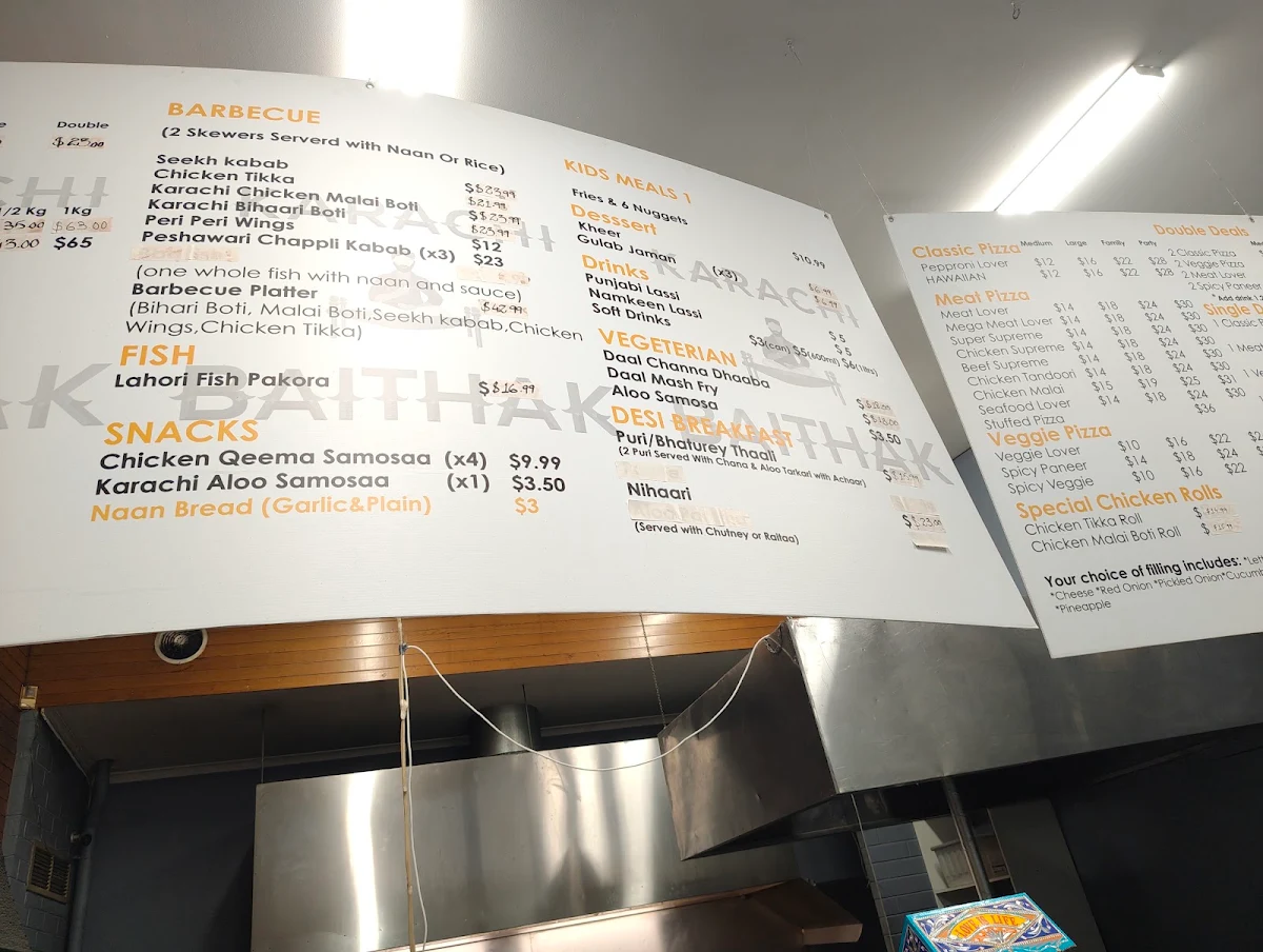 Menu, KARACHI BAITHAK
