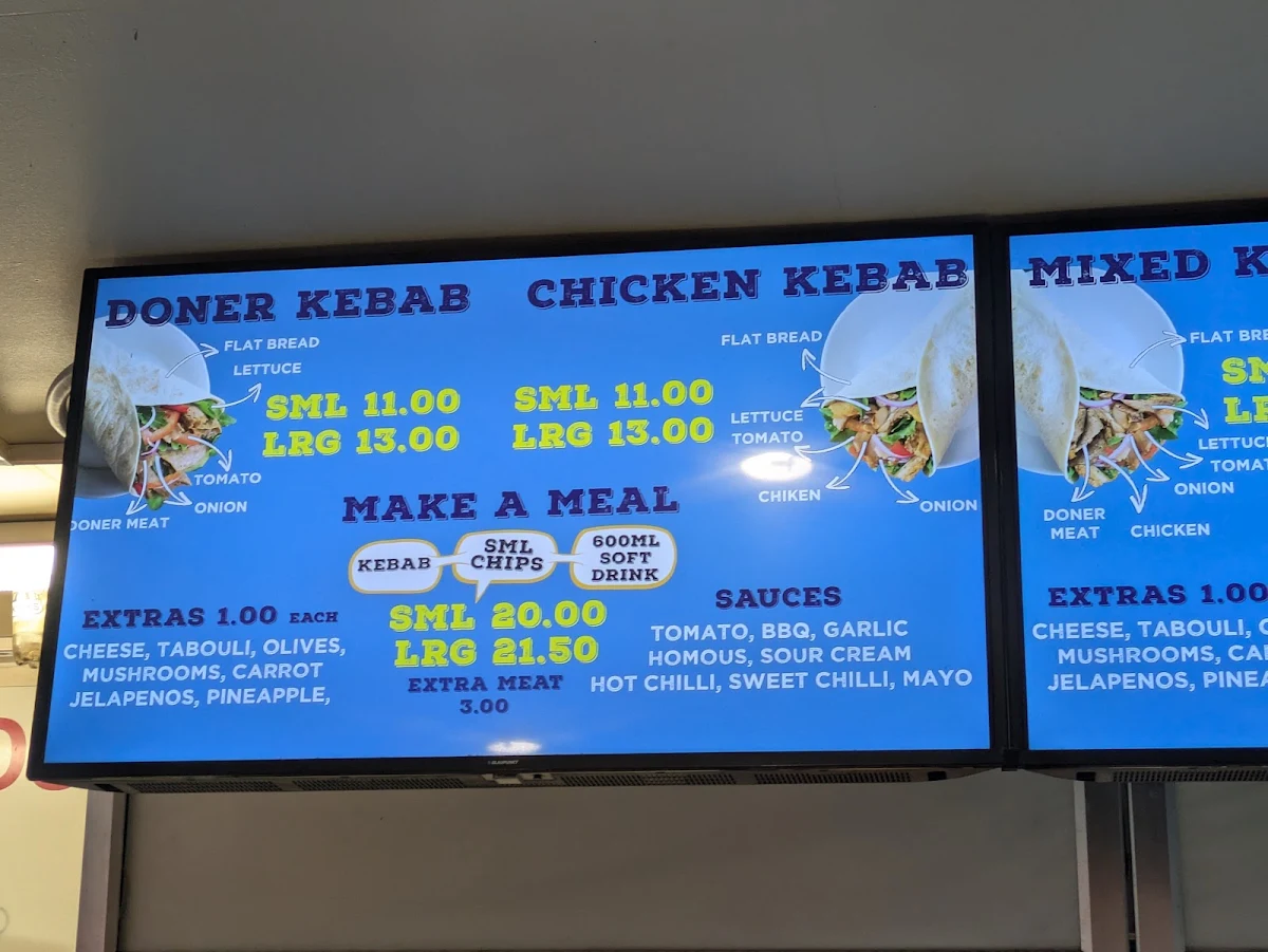 Menu, Sunshine Kebabs