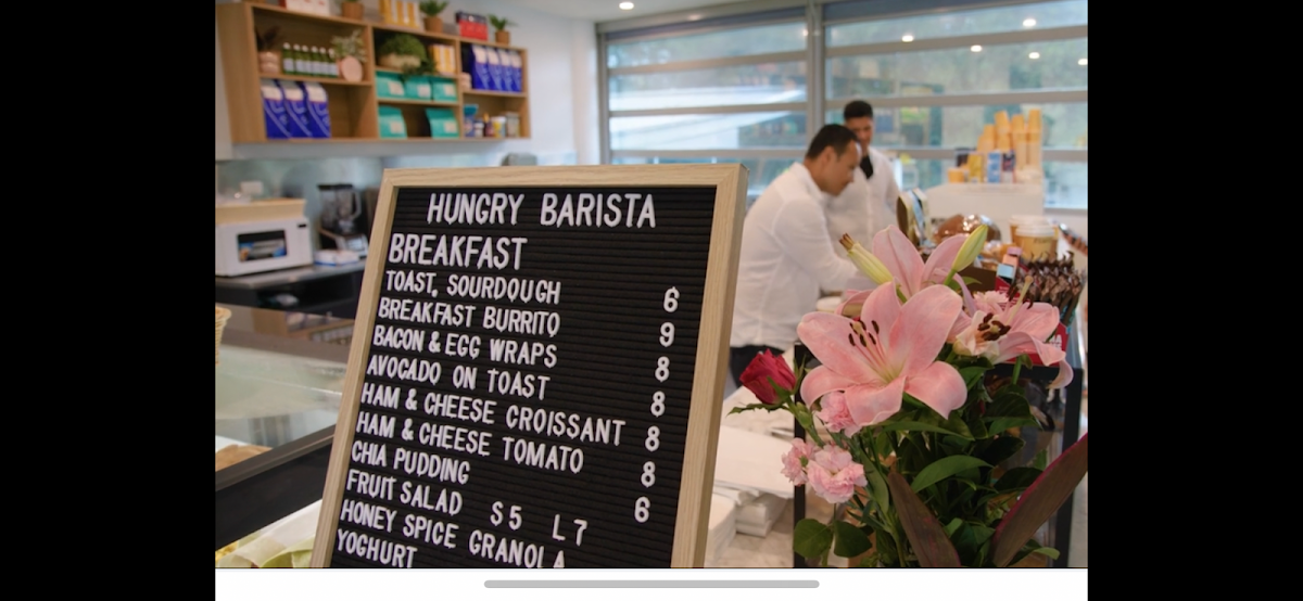 Menu, Hungry barista cafe