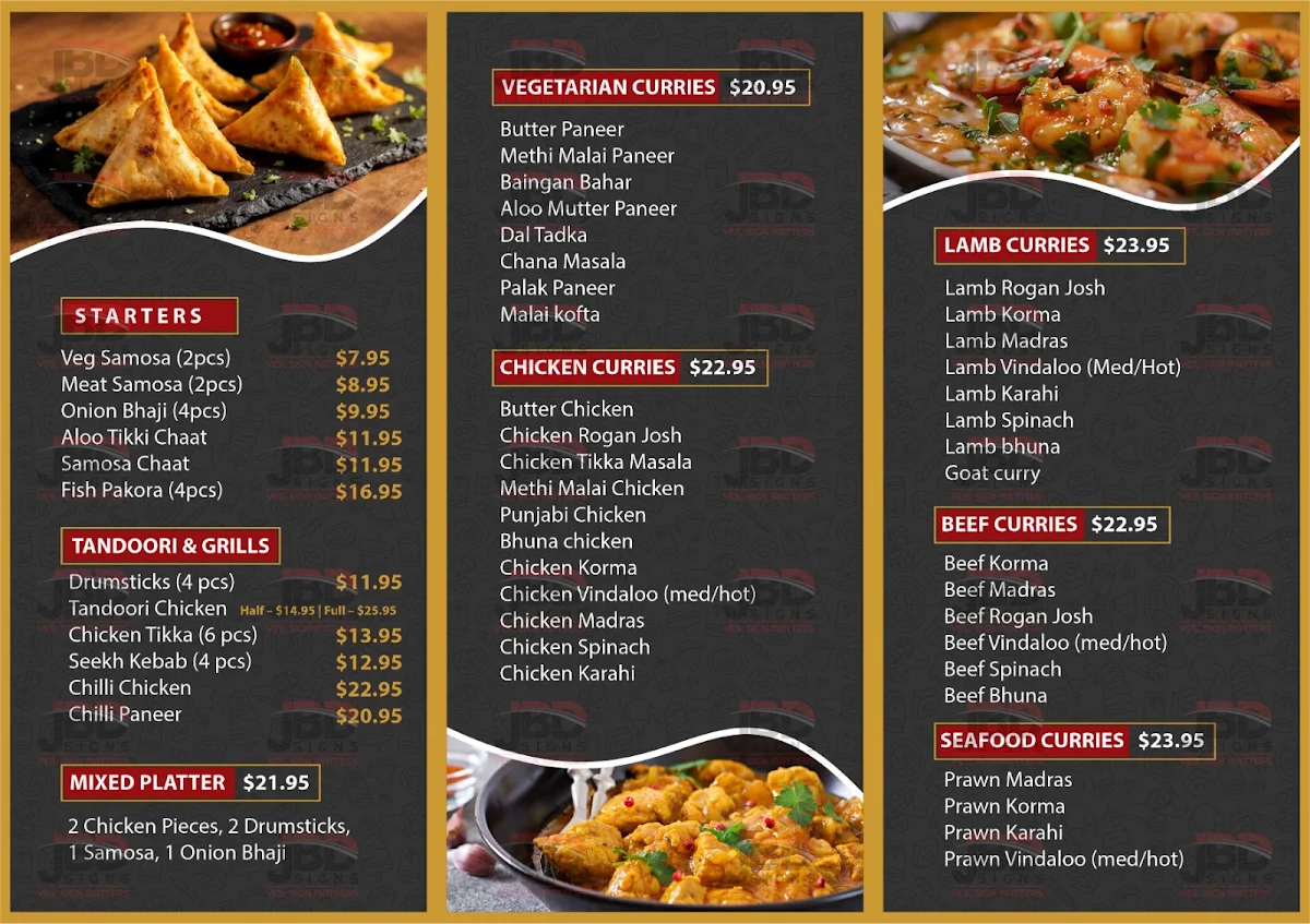 Menu, Doaba curry club