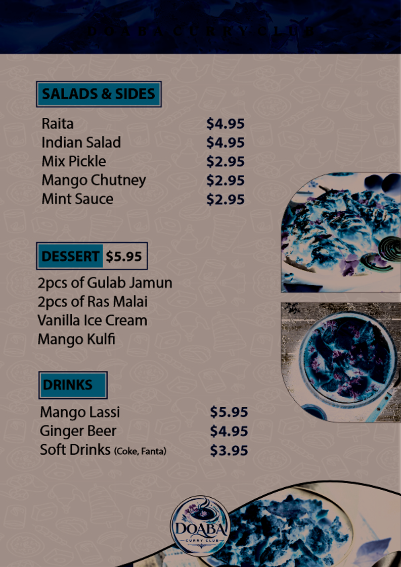 Menu, Doaba curry club
