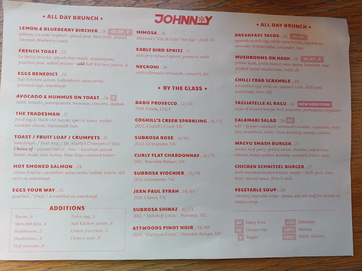 Menu, Johnny Alloo