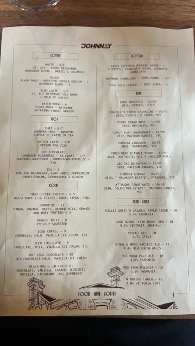 Menu, Johnny Alloo