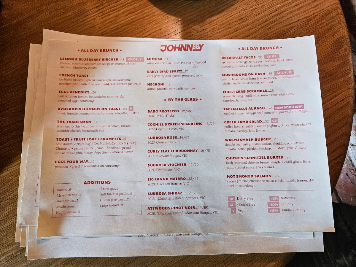 Menu, Johnny Alloo
