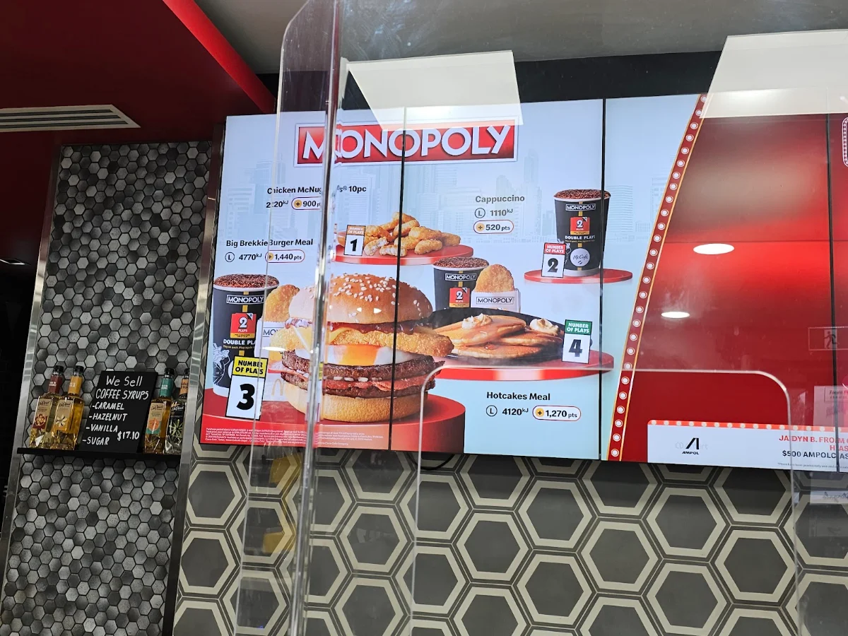 Menu, McDonald's Geelong Central