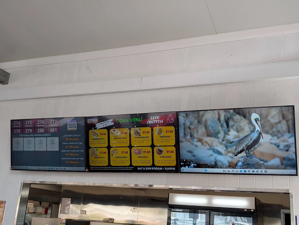 Menu, SSVK Canteen