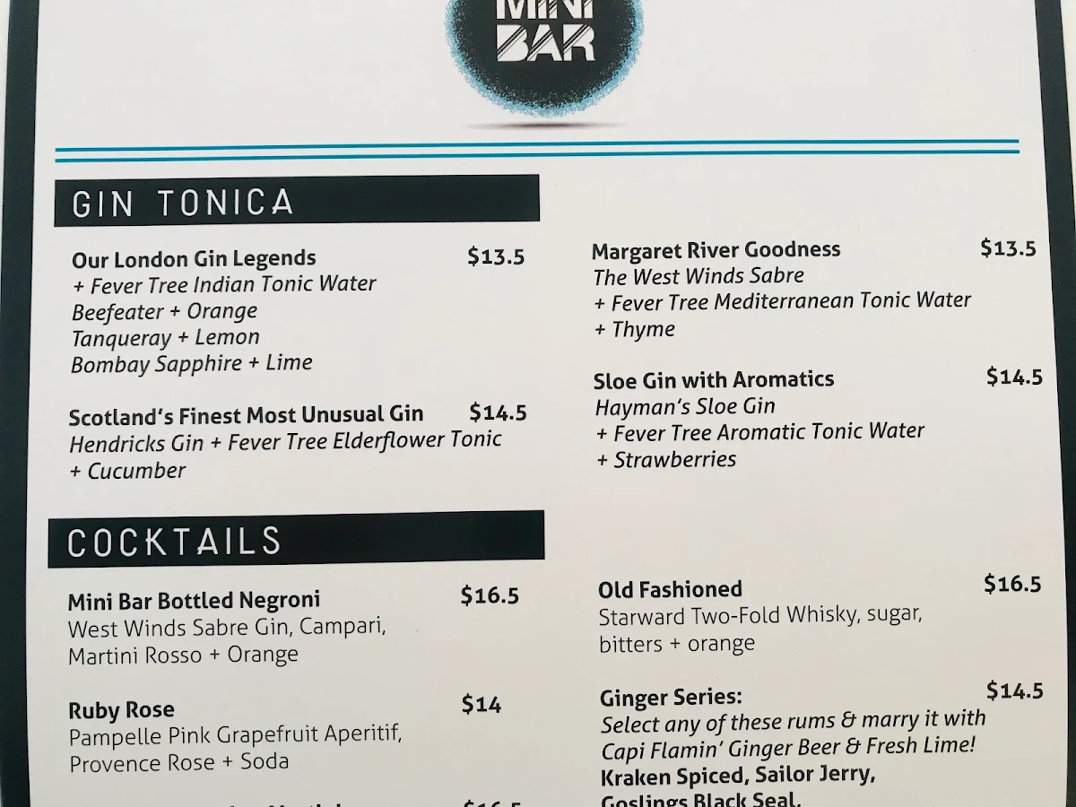 Menu, Mr Basil Rockingham