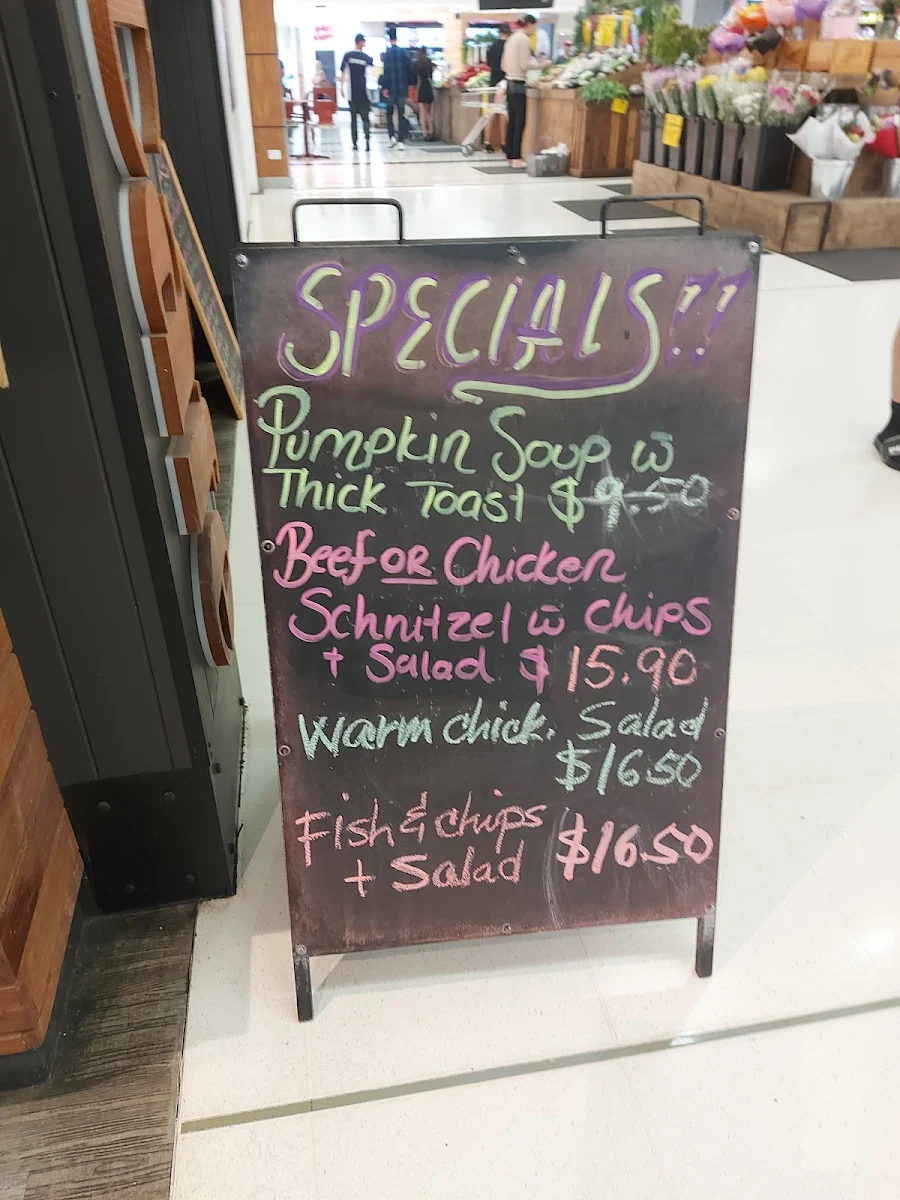 Menu, Vibe Cafe