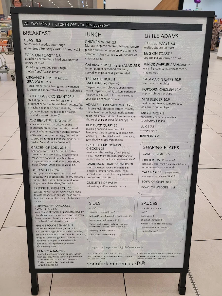 Menu, Son of Adam