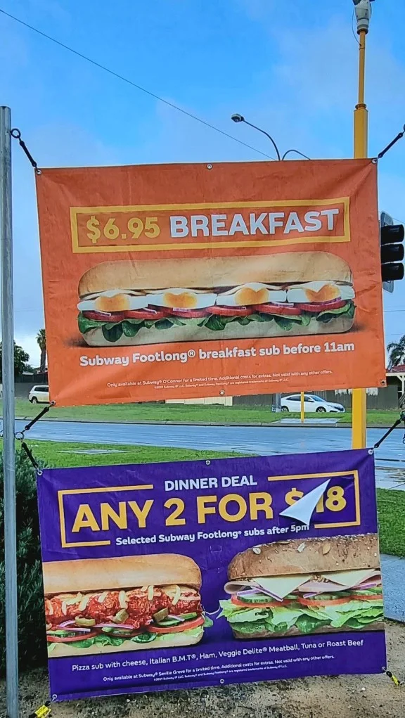 Menu, Subway