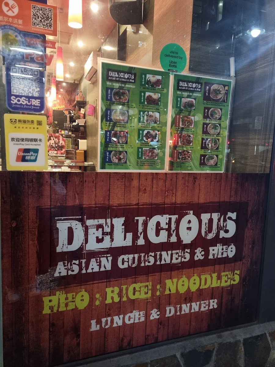 Menu, Delicious Asian Cuisines & Pho