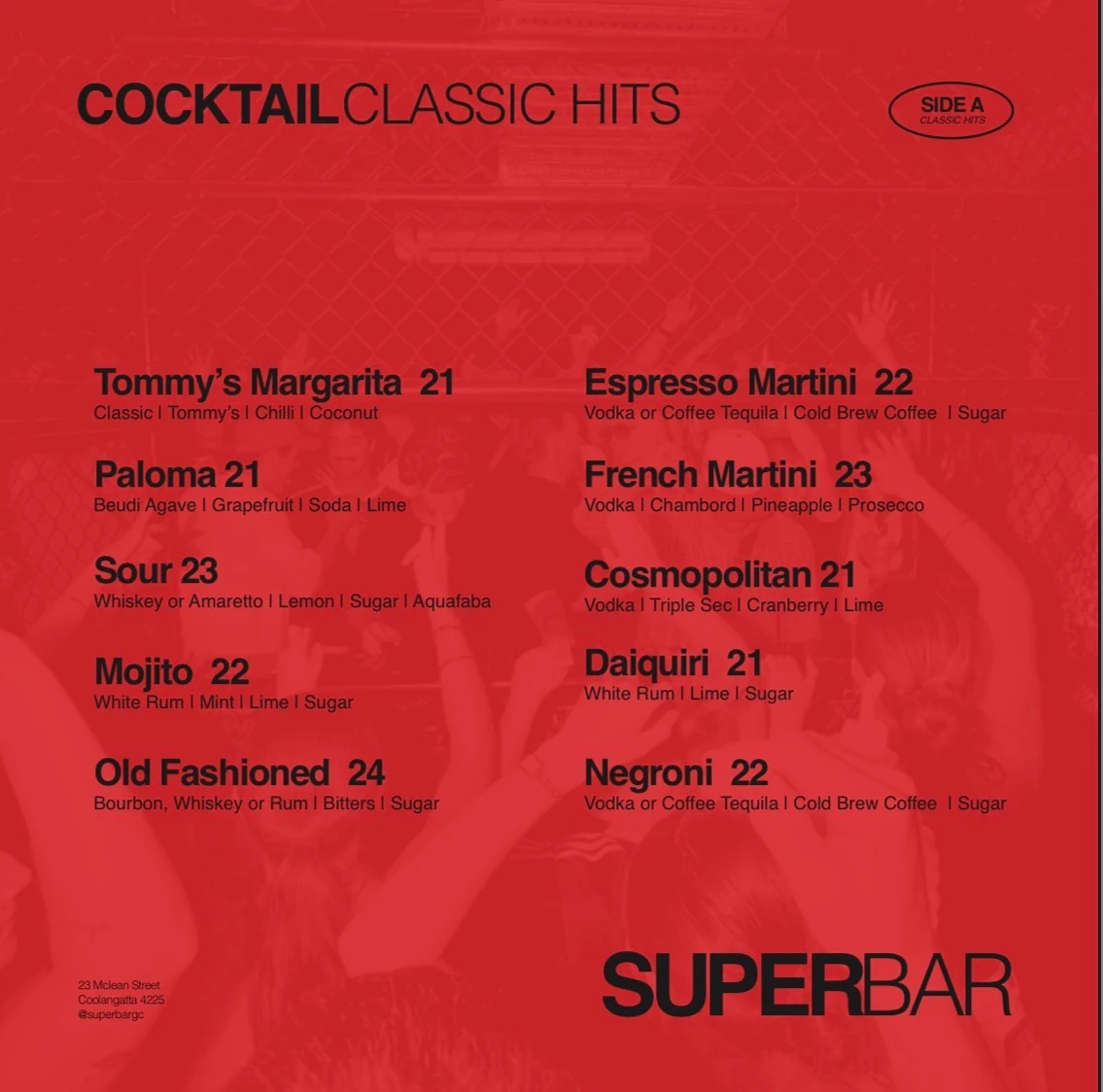 Menu, Superbar