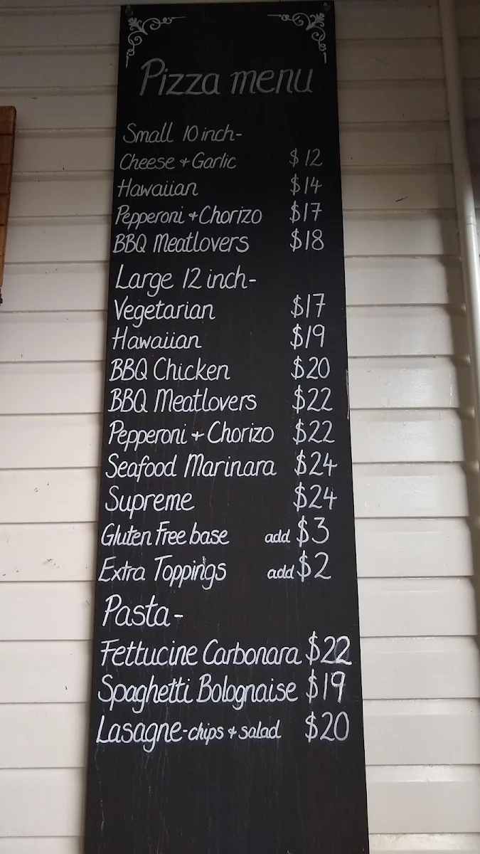 Menu, Yungaburra Pub
