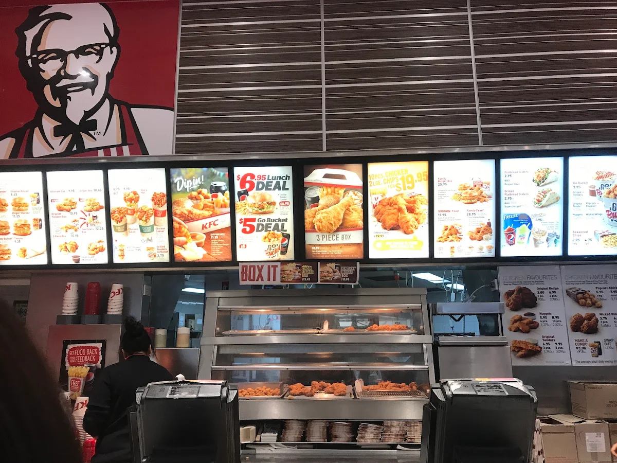 Menu, KFC Hornsby Food Court