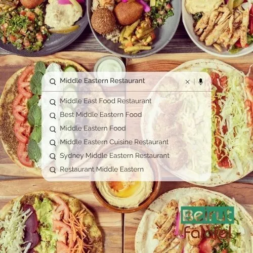 Menu, Beirut Falafel