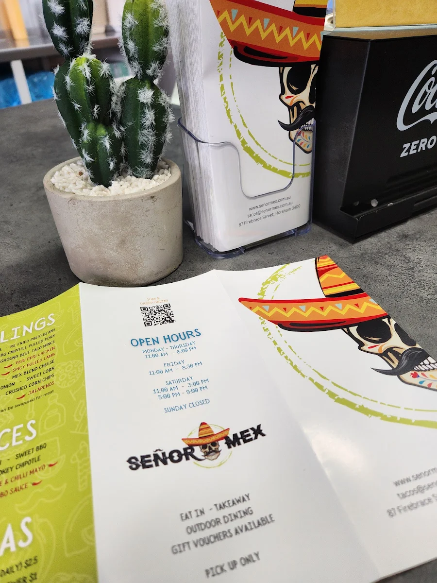 Menu, Señor Mex