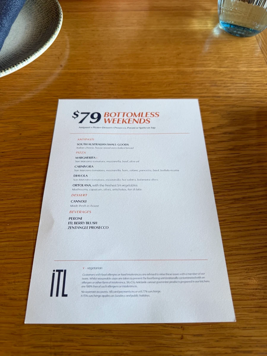 Menu, iTL