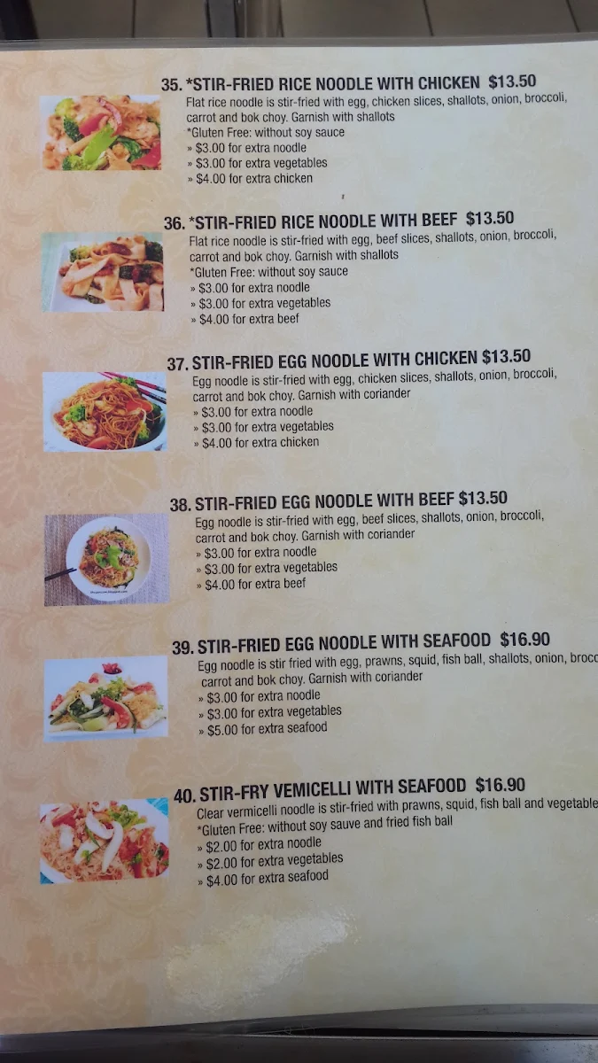 Menu, Ha Noi Corner