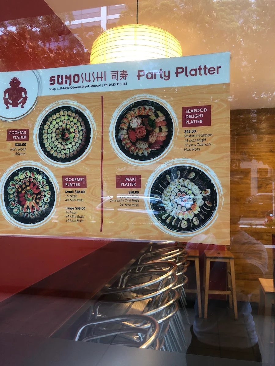 Menu, Sumo Sushi Mascot