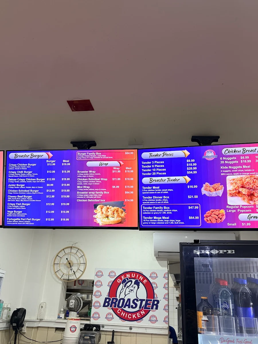 Menu, Broaster Chicken Camden