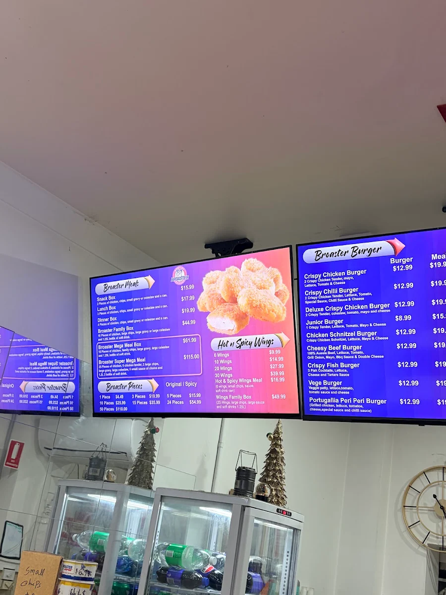 Menu, Broaster Chicken Camden