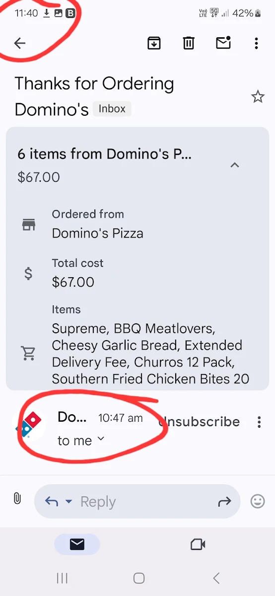 Menu, Domino's Pizza Yamanto