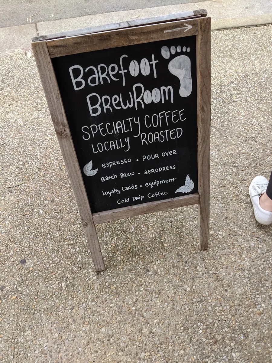 Menu, Barefoot Brew Room