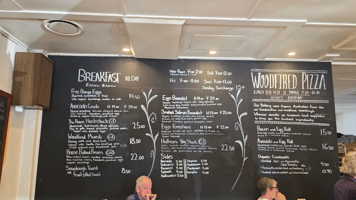 Menu, Goldfish Bowl Cafe & Bakery