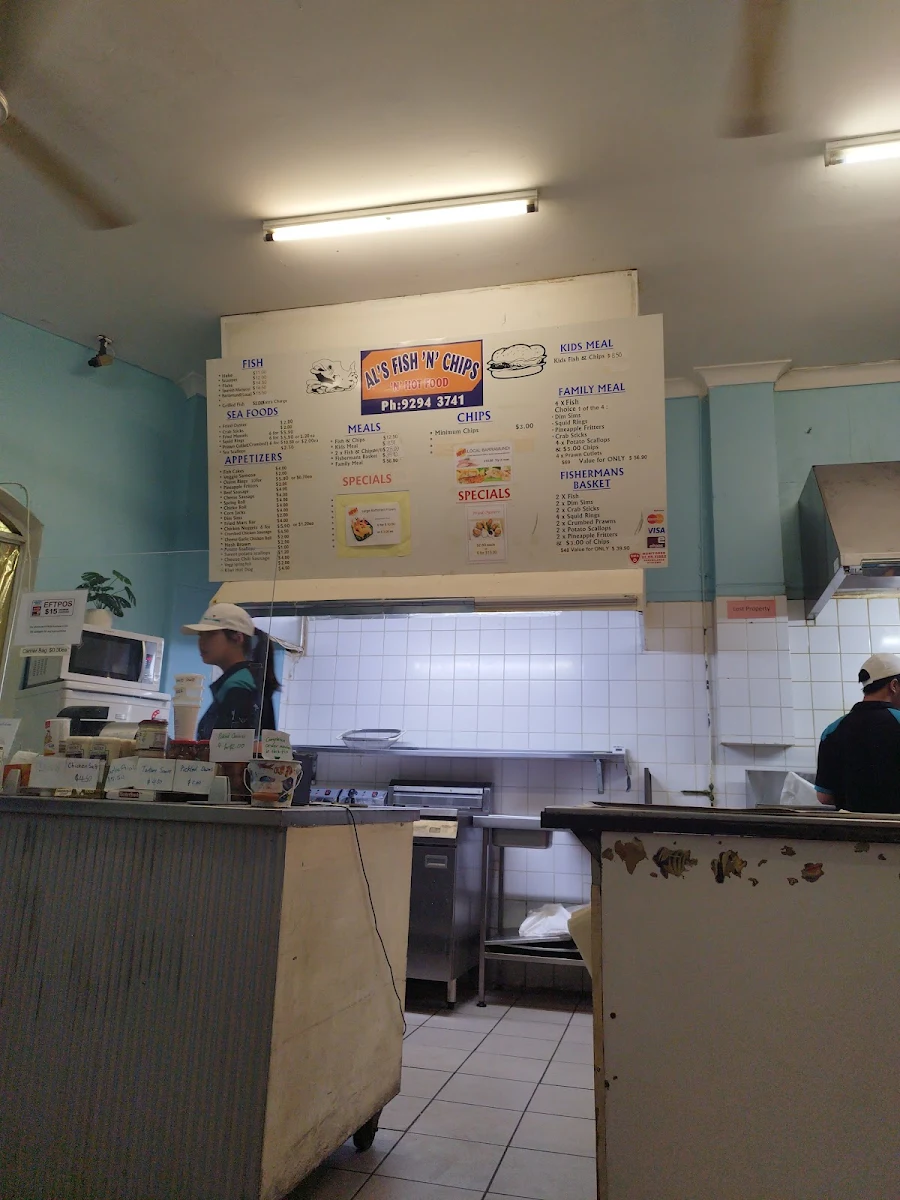 Menu, AL'S FISH N CHIPS N HOT FOOD