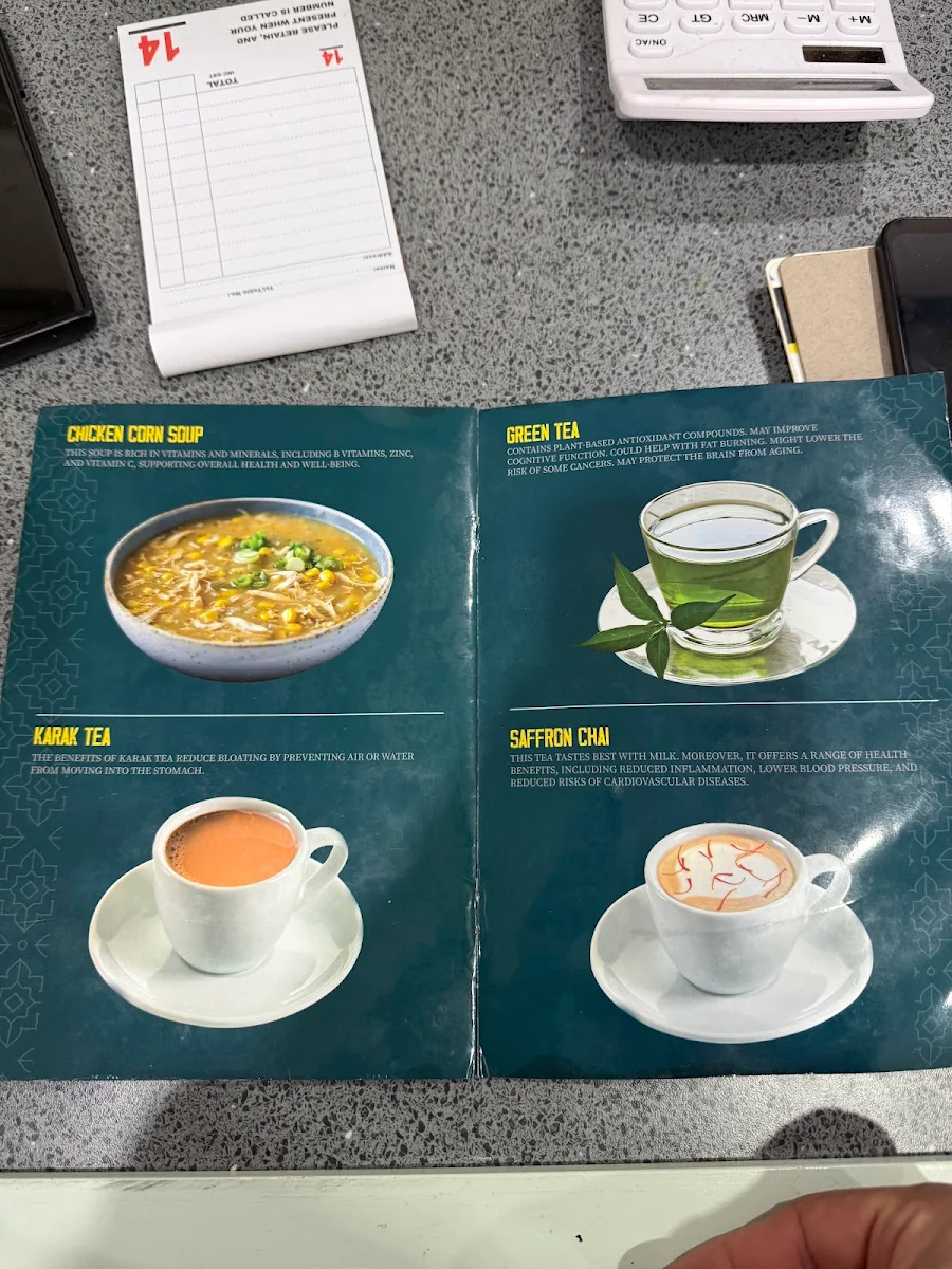 Menu, Afghan sultan breakfast