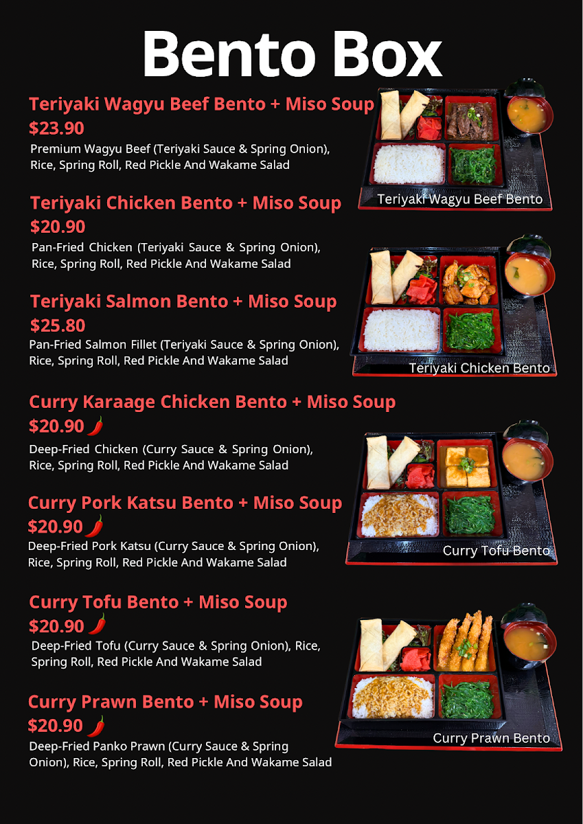 Menu, Minamoto Japanese Restaurant