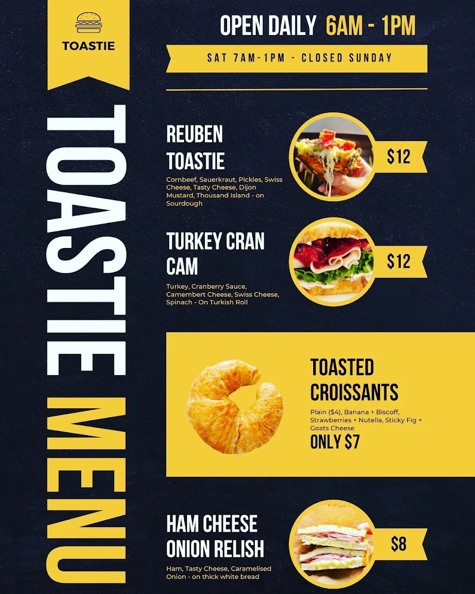 Menu, Retro Roast Coffee Van