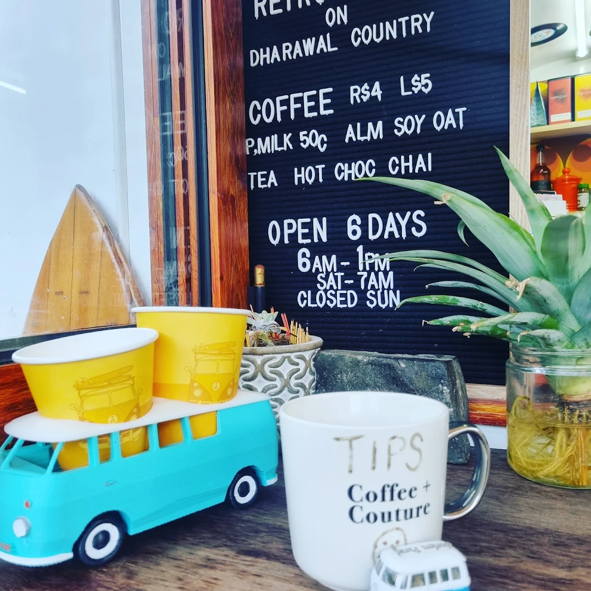 Menu, Retro Roast Coffee Van