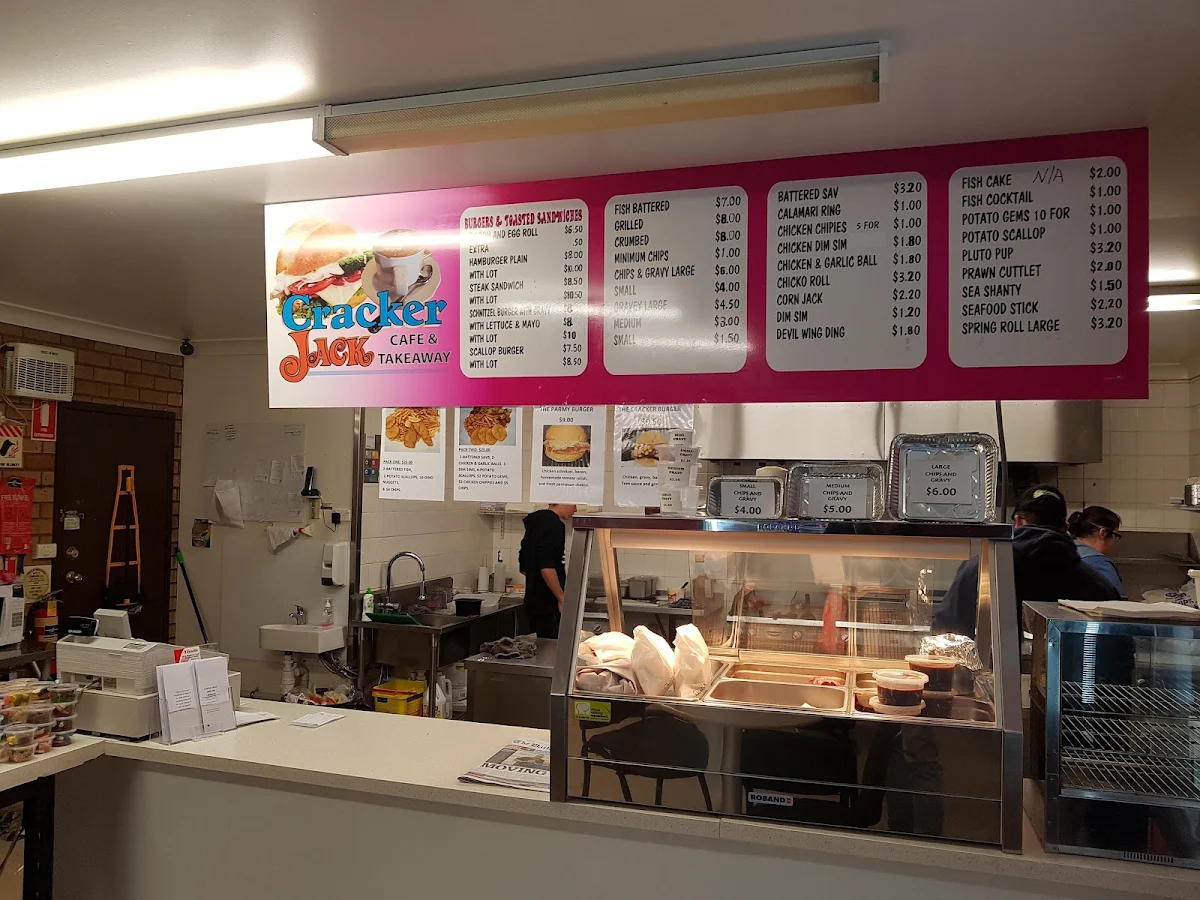 Menu, CrackerJacks Takeaway