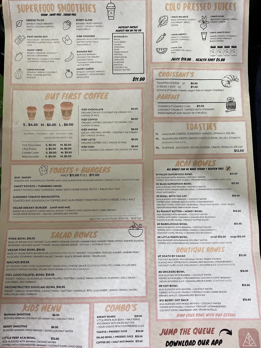 Menu, Soul Press Rye
